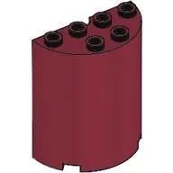 Cylinder Half 2 x 4 x 4 / Dark Red