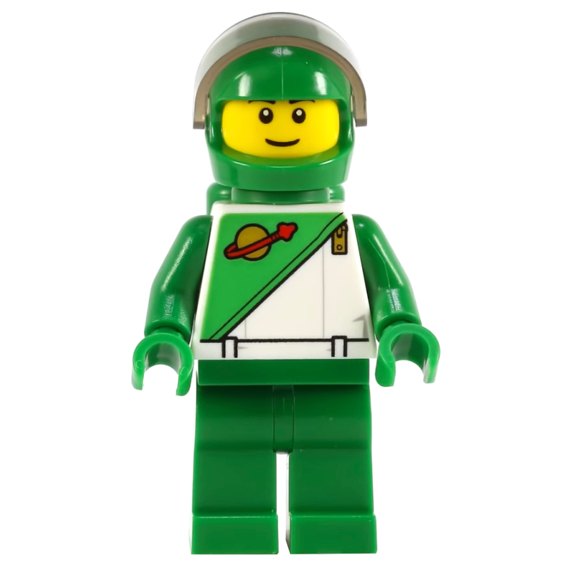 Lego Futuron Spaceman, Green with Airtanks and Trans-Brown Visor (LEGO Store Statue)