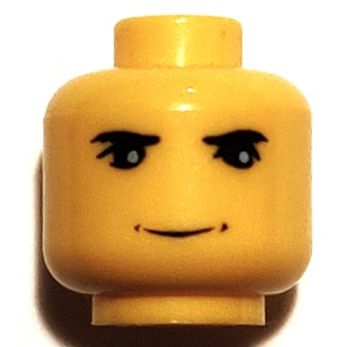 Lego Minifig Head Rubeus Hagrid, Eyebrows, Slight Smile Print [Blocked Open Stud] / Yellow