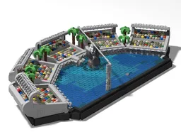 Jurassic JW Mosasaurus Enclosure: Feeding Diorama