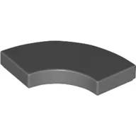 Tile 2 x 2 Curved, Macaroni / Dark Bluish Gray