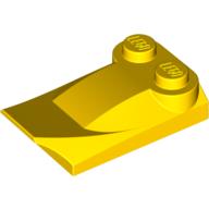 Lego Brick Wedged, Curved 2 x 3 x 2/3 Two Studs, Wing End / Yellow