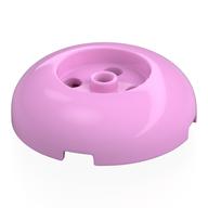 Lego Brick Round 4 x 4 Dome Top with Round 2 x 2 Recessed, 4 Studs / Bright Pink