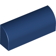 Lego Brick Curved 1 x 4 x 1 1/3 No Studs / Dark Blue