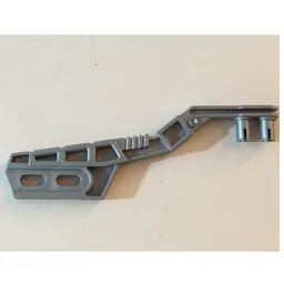 Large Figure Hockey Stick with 2 Pins, 2 oval holes in blade / Pearl Light Gray