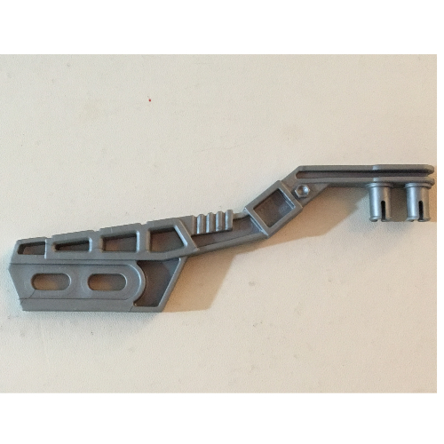 Lego Large Figure Hockey Stick with 2 Pins, 2 oval holes in blade / Pearl Light Gray
