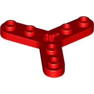 Lego Technic Plate Rotor 3 Blade with Smooth Ends and 6 Studs (Propeller) / Red