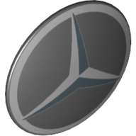 Lego Shield Round Bowed with Mercedes-Benz Logo