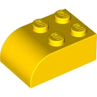 Brick Curved 2 x 3 / Yellow