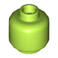 Minifig Head [Plain] [Hollow Stud] / Lime