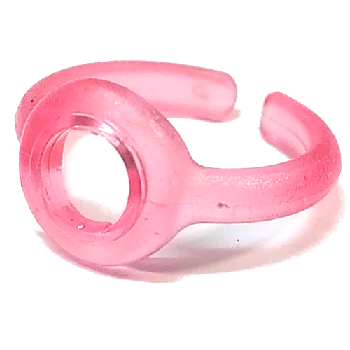 Lego Clikits Ring, Narrow Band with Hole in Top / Trans-Pink