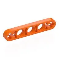 Technic Beam 1 x 5 Thin with Axle Holes on Ends / Orange