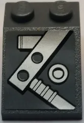 Slope 33 3 x 2 with Beams and Bolts Pattern Model Left Side (Sticker) - Set 7961