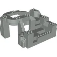 Duplo Baseplate Raised 14 x 16 x 8 with Rock Mountain Zoo Habitat, with Toolo Holes / Light Gray