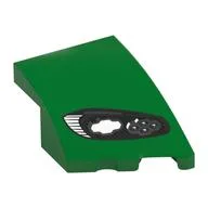 Brick Wedged, Curved 3 x 2 with Stud Notch Right with Headlight Print
