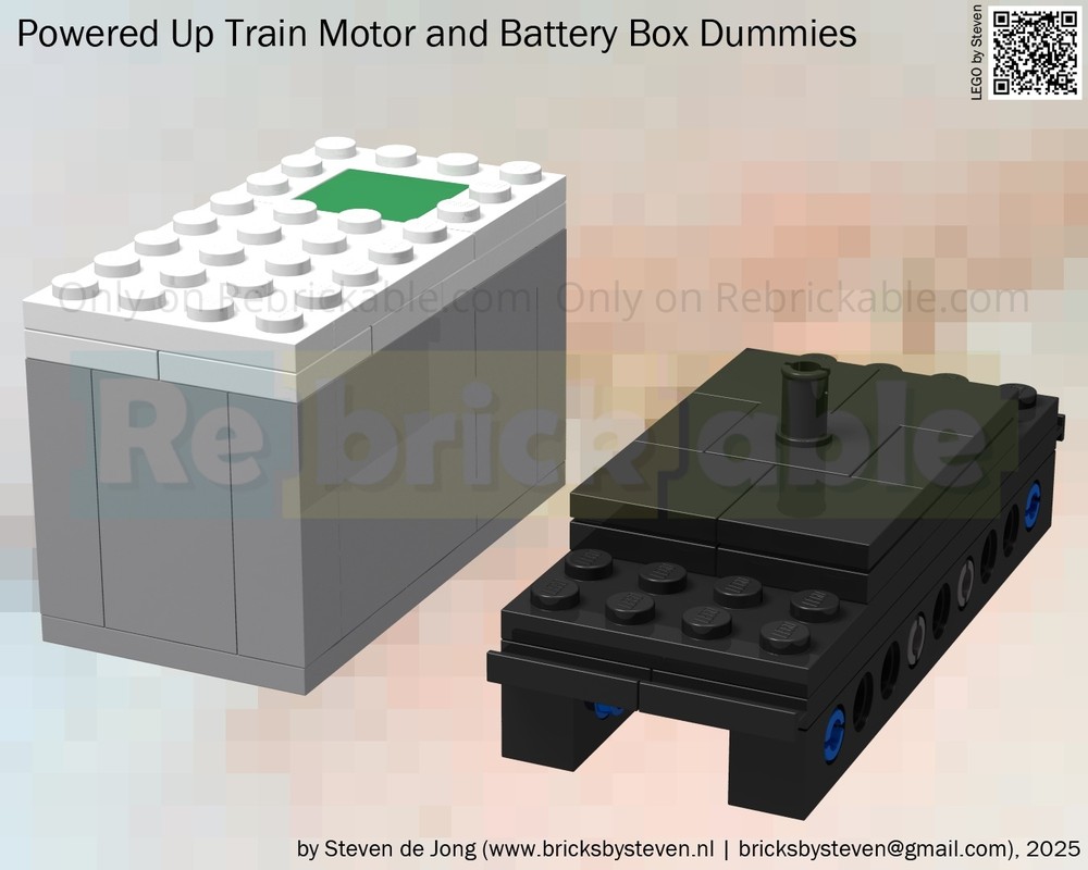 Lego Train Motor + Powered Up Hub Dummy / Substitute
