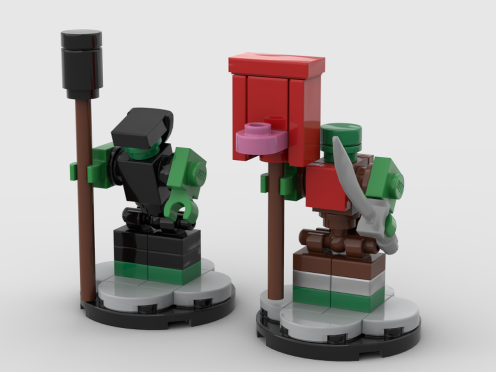 Lego Orruk Kruleboyz Swampcalla Shaman and Murknob with Belcha-Banna