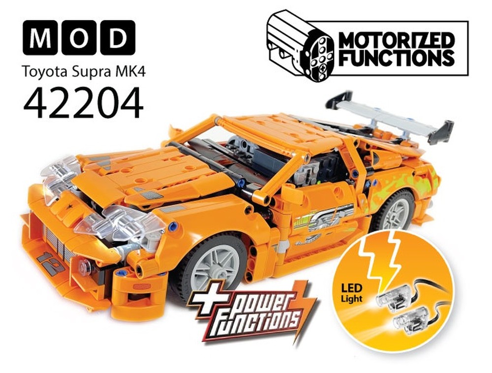 Lego 42204 Fast & Furious Toyota Supra MK4 RC MOD for Power Function Motors