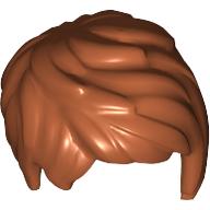 Lego Hair Short Tousled with Side Part / Dark Orange
