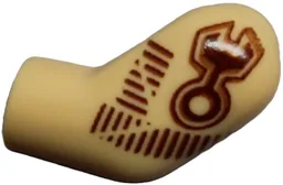 Arm, Left with Reddish Brown Piston and Lines Tattoo Pattern / Warm Tan