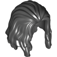 Lego Hair Long Parted in Front / Black