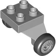 Duplo Airplane Landing Gear with 4 Studs on Top and 2 Wheels [Complete Assembly]