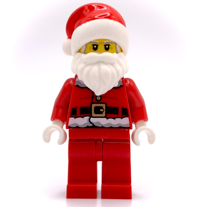 Lego Santa Claus, Cane On Back, Plain Legs