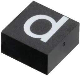 Modulex, Tile 2 x 2 (no Internal Supports) with White Lowercase Letter d / p Pattern