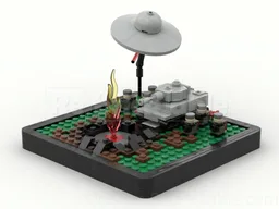 Diorama Haunebu ii Dostra microscale