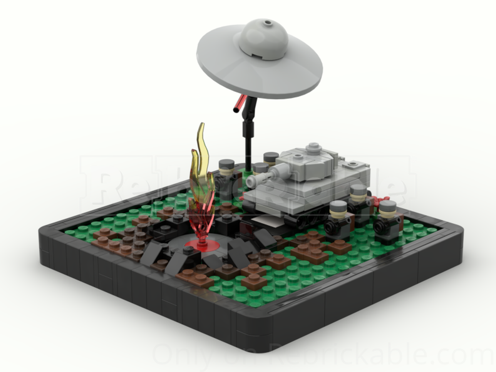 Lego Diorama Haunebu ii Dostra microscale