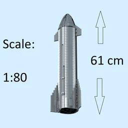 SpaceX Starship Scale 1:80