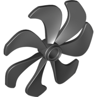 Lego Propeller 7 Blade 6 Diameter / Black