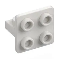 Bracket 1 x 2 - 2 x 2 Centered / White