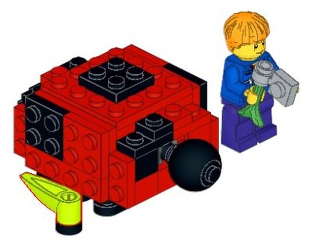 Lego Pete, Ladybug, and Aphid from Grounded