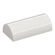 Brick Curved 2 x 4 Double, No Studs, without Groove / White