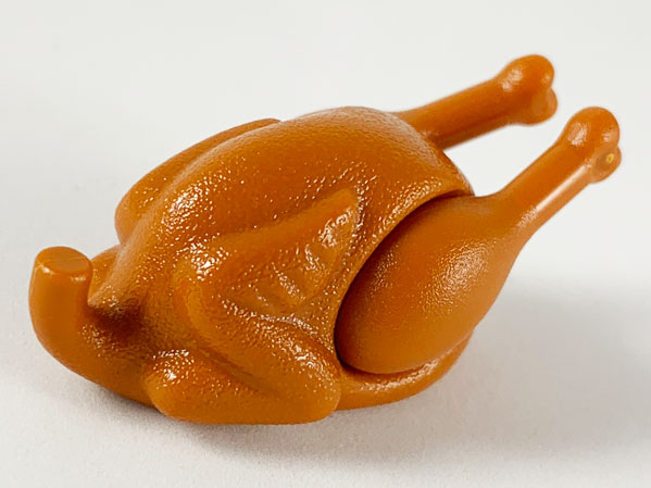 Lego Turkey (Type 1) with Drumsticks 22mm with Oval Opening on Back (33048 / 42876)