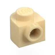 Plate Special 1 x 1 x 2/3 Half Round with Side Stud / Tan