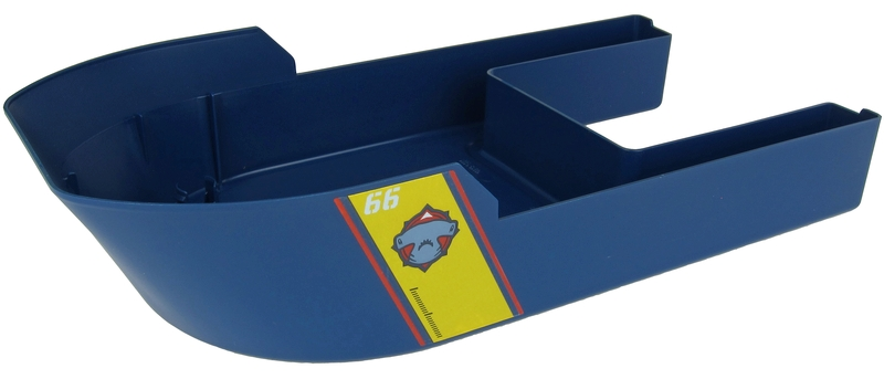 Lego Boat, Hull Giant Bow 40 x 20 x 7, Base with '66' and Hammerhead Shark Head Pattern on Both Sides (Stickers) - Set 60266
