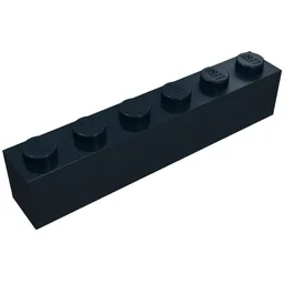 Brick 1 x 6 / Black