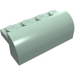 Brick Curved 2 x 4 x 1 1/3 / Sand Green
