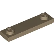 Plate Special 1 x 4 with 2 Studs with Groove [New Underside] / Dark Tan