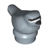 Lego Animal, Bird, Small with White/Black Bands on Face, Black Eyes print / Sand Blue
