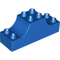 Duplo Brick 2 x 6 x 2 with Curved Ends / Blue