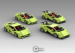 Lamborghini Huracan 5in1 8stud wide Speed Champions - Lime