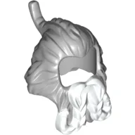 Hair with Beard, Spiked with White Braids Print / Light Bluish Gray