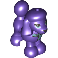 Lego Animal, Dog, Poodle with Medium Blue Ribbon