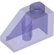 Brick Sloped 45° 2 x 1 with Bottom Pin / Trans-Purple