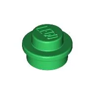 Plate Round 1 x 1 with Solid Stud / Green