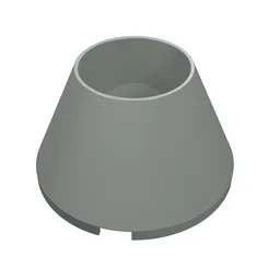 Cone 4 x 4 x 2 Hollow No Studs / Light Gray