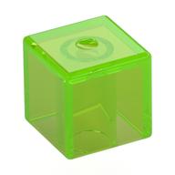 Lego Minifig Head Special, Cube [Plain] / Trans-Bright Green